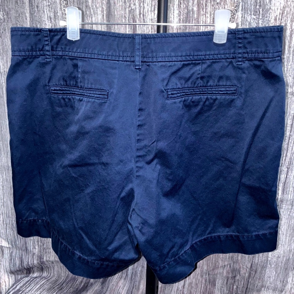Lauren Ralph Lauren 100% Cotton Navy Blue Shorts Women Size 10 - Picture 2 of 9